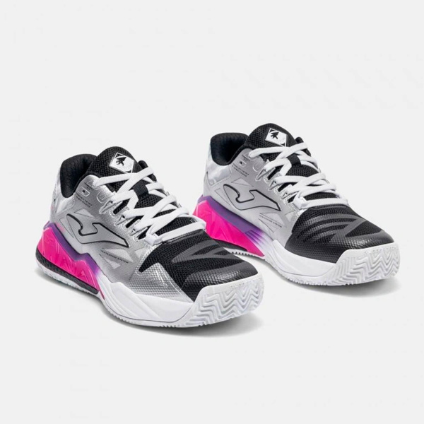 Кроссовки женские для падел Joma SPIN Lady Silver/Black/Rose