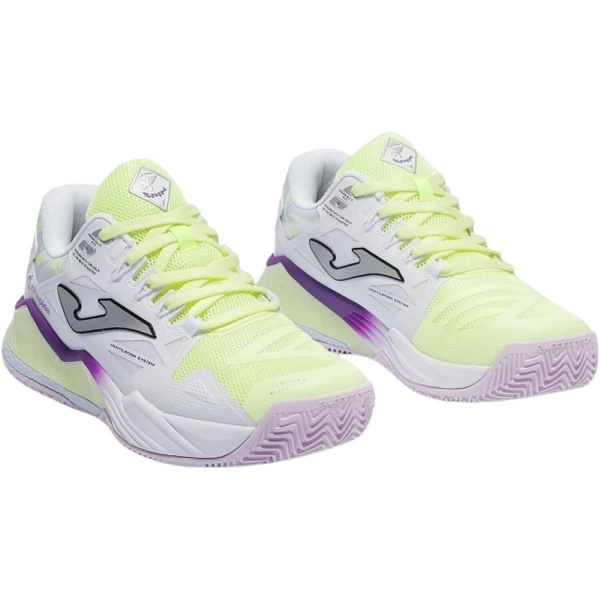 Кроссовки женские для падел Joma SPIN Lady White/Lemon/Violet