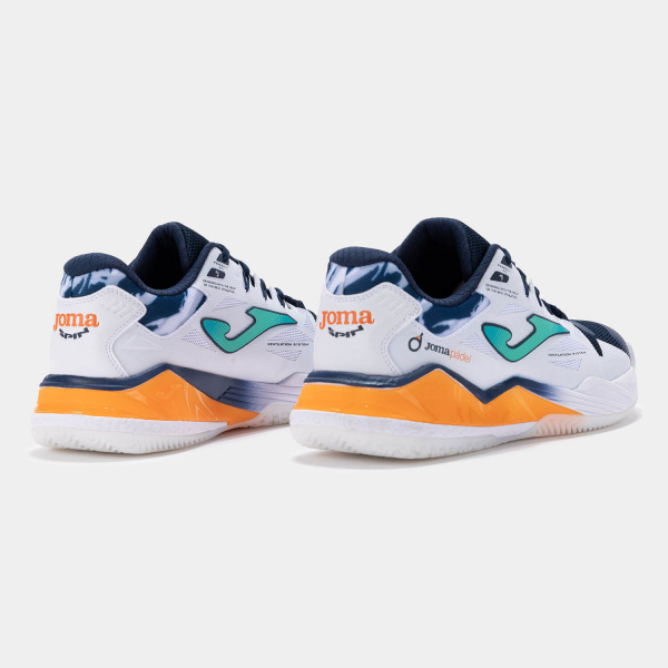 Кроссовки мужские для падел Joma SPIN  White/Navy/Orange/Mint
